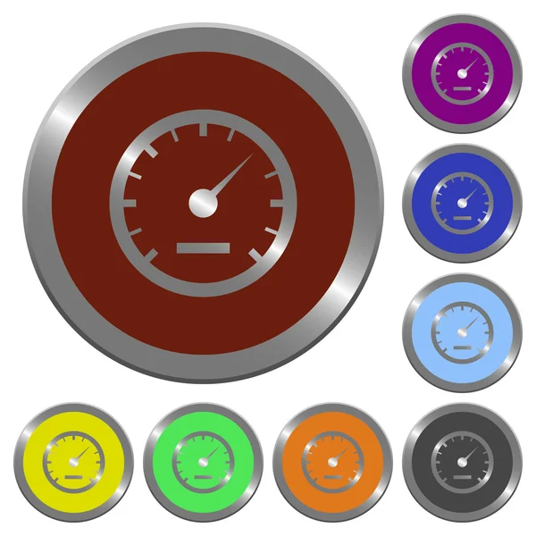 Boutons de compteur de vitesse couleur — Image vectorielle