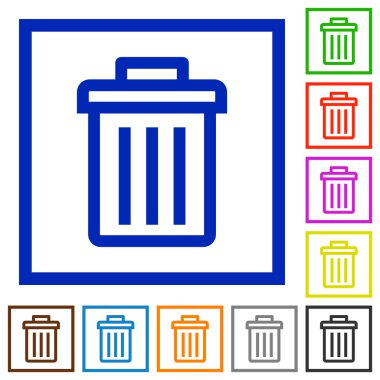 Çerçeveli düz simgeleri silmek