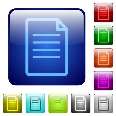Renkli Belge kare düğmeler