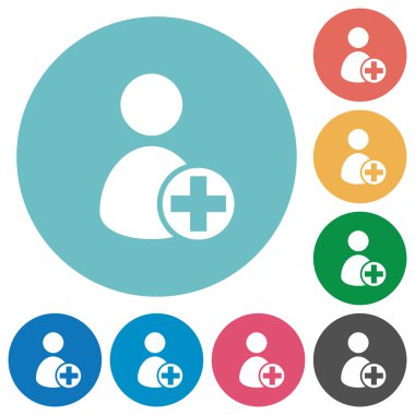 Düz ekle yeni kullanıcı simgeleri