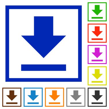 Çerçeveli düz simgeler İndir