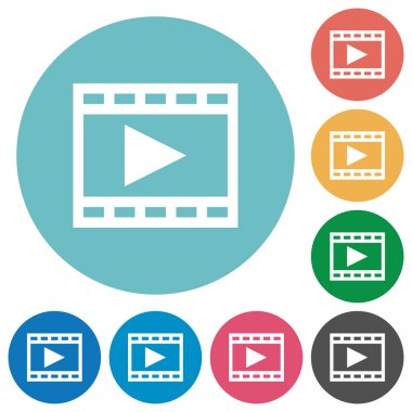 Düz oyun film simgeler