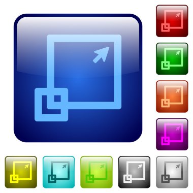 Renk en üst düzeye çıkarmak pencere kare düğmeleri