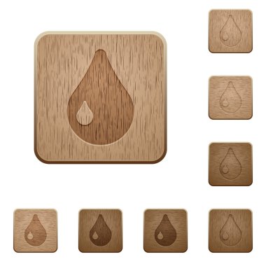 Waterdrop ahşap düğmeleri