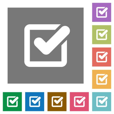 Onay kutusunu kare düz simgeler