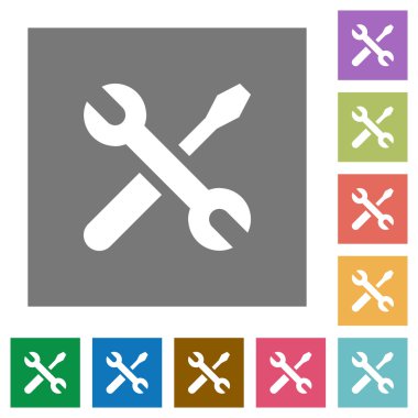 Araçlar düz simgeler kare