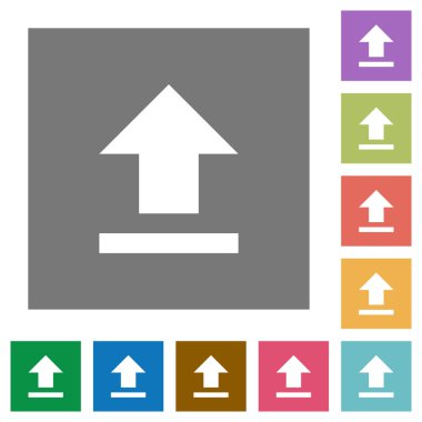 Upload kare düz simgeler