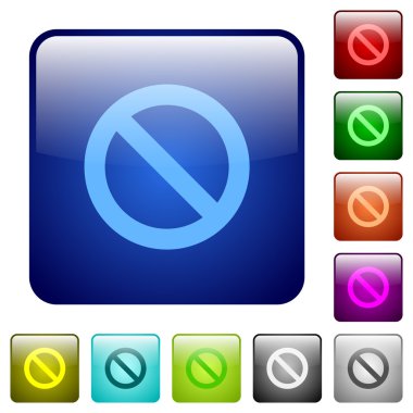 Renkli kare düğmeleri bloke