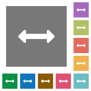 Yeniden boyutlandırma yatay kare düz simgeler