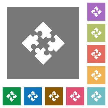 Modülleri düz simgeler kare