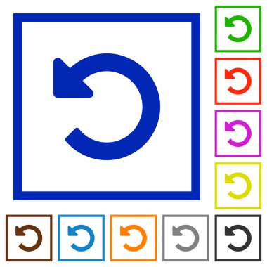 Değişiklikleri çerçeveli düz simgeleri geri al