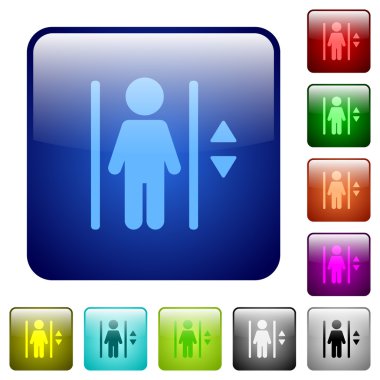 Renk Asansör kare düğmeleri