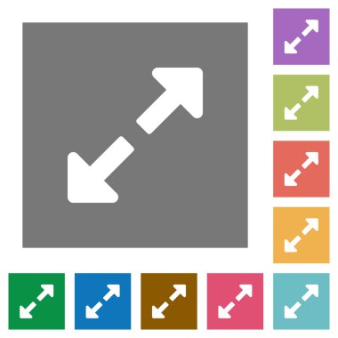 Yeniden boyutlandırma tam kare düz simgeler