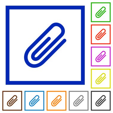 Ekin düz simgeler çerçeveli