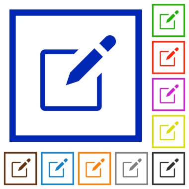 EditBox düz simgeler çerçeveli