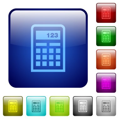 Renk hesap makinesi kare düğmeleri