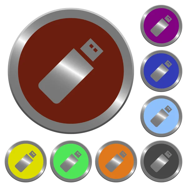 Renk pendrive düğmeleri — Stok Vektör