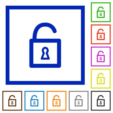 Çerçeveli düz simgelerin kilidini açmak