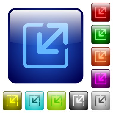 Rengi yeniden boyutlandırma pencere kare düğmeleri