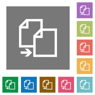 Kopya kare düz simgeler