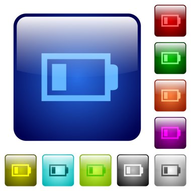 Renk düşük pil kare düğmeleri