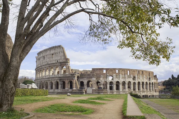 Colloseum v městě Řím, Itálie — Stock fotografie