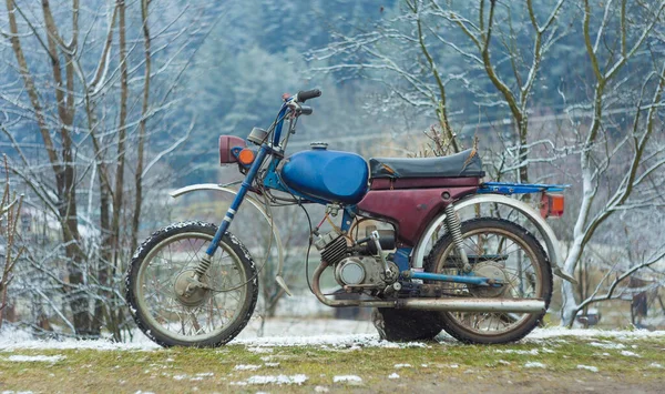 Motocicleta Velha Natureza Estilo Retro — Fotografia de Stock