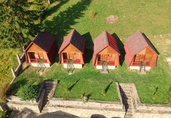 Pequeñas Cabañas Casas Para Acampar Reservar — Foto de Stock