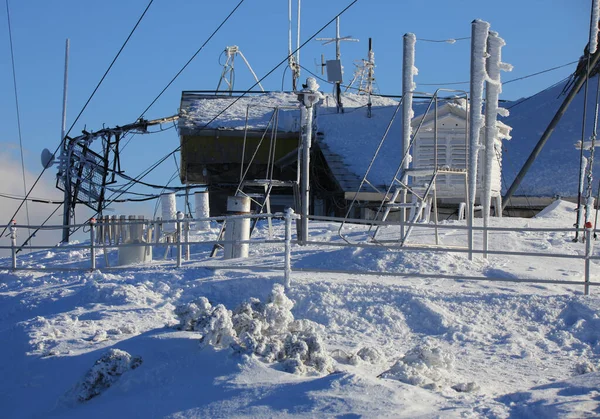 Estação Meteorológica Inverno Equipamento Automático — Fotografia de Stock
