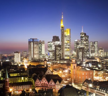 Frankfurt şehrinin ufuk çizgisi