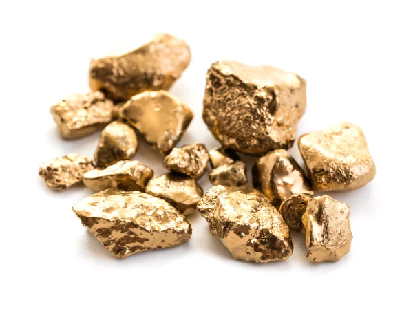 Garść bryłki złota z bliska — Zdjęcie stockowe