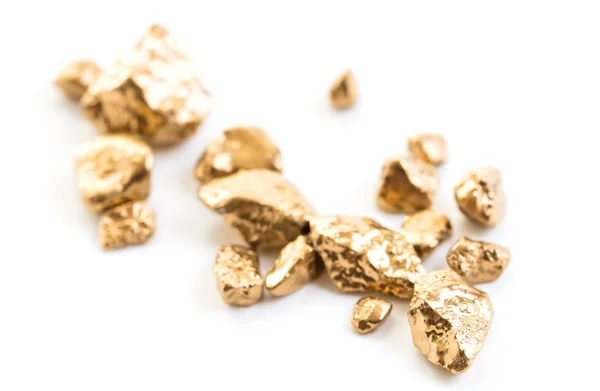 Garść bryłki złota z bliska — Zdjęcie stockowe