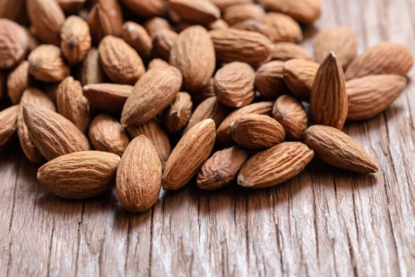 The natural almonds closeup — Stock Photo, Image