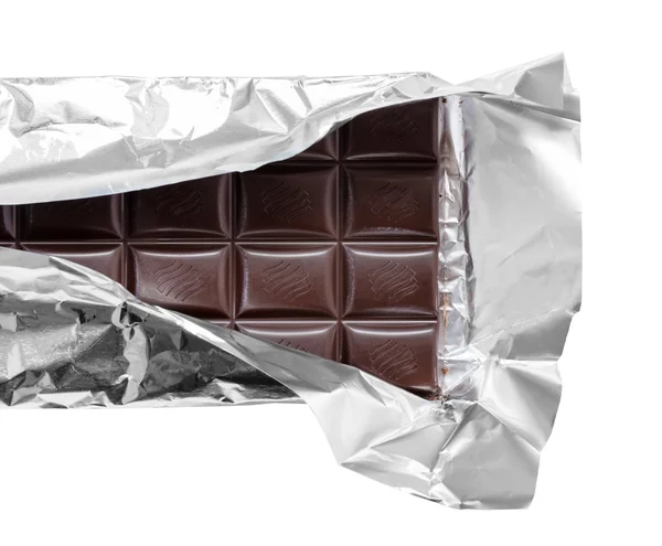 Chocolate em papel alumínio — Fotografia de Stock