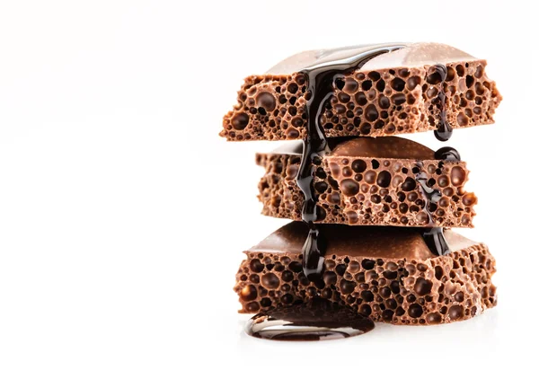 Parte di cioccolato poroso — Foto Stock