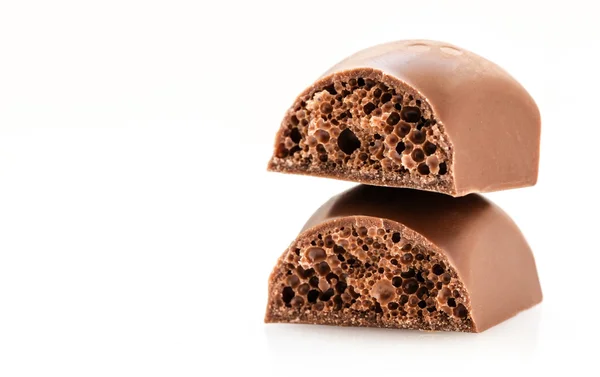 Części porowatych czekolady — Zdjęcie stockowe