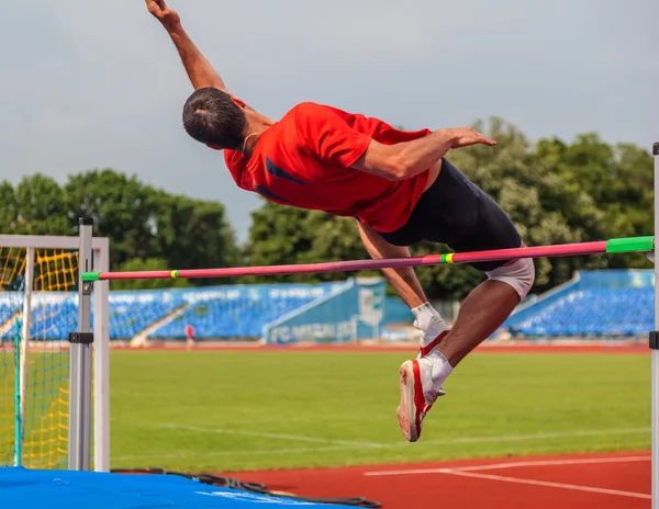 High jump in track — Stock Photo, Image