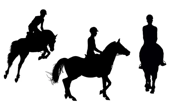 馬に乗ってベクトル男 — ストックベクタ