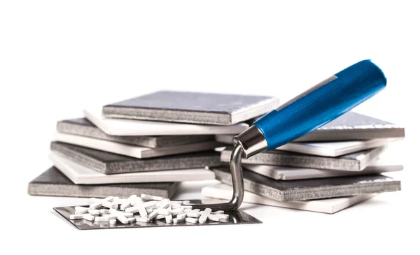 Ceramic tiles and tools — Stock Photo, Image