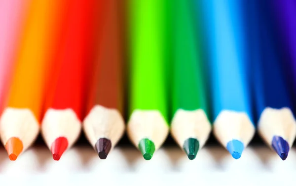 Färgpennor närbild — Stockfoto