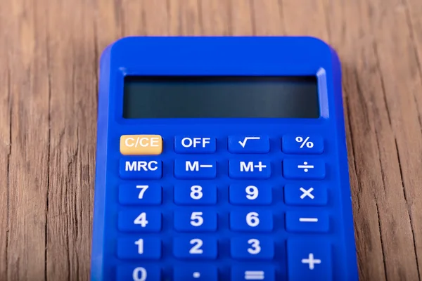 Blauwe rekenmachine closeup — Stockfoto