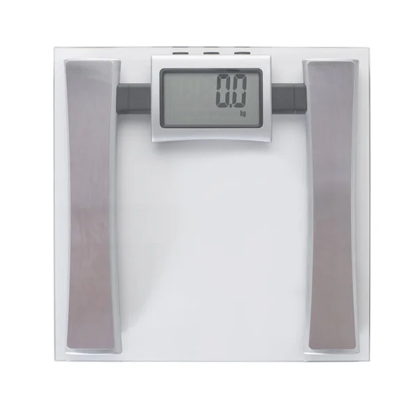 New Electronic Scales White Isolated Background — Stock Photo, Image