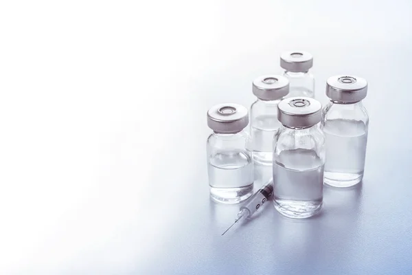 syringe and medicine bottle for injection, Influenza vaccine concept