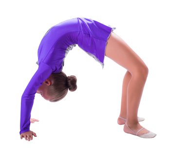 Köprüde duran kız jimnastikçi 