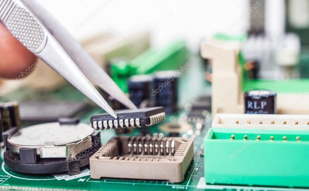 assembling computer parts 