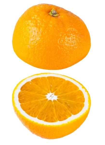 Два апельсини один над одним — стокове фото