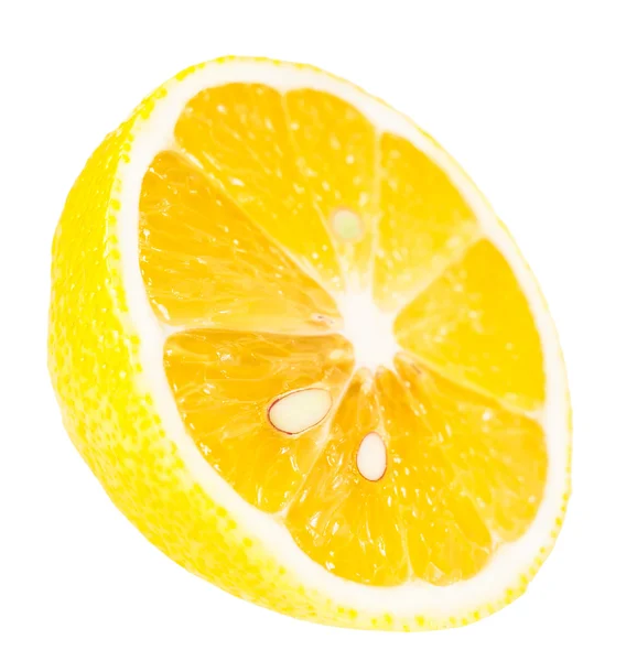 Juicy ripe slice of lemon — Stock Photo, Image