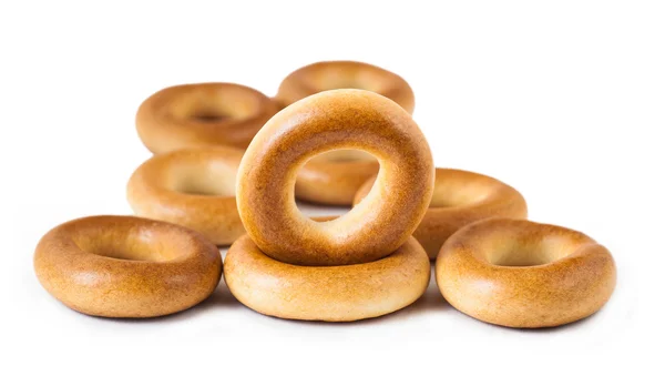 Deliciosos bagels cozidos de perto — Fotografia de Stock