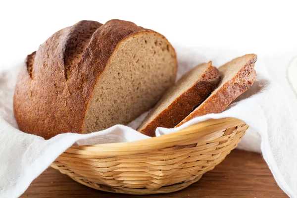 Ржаной хлеб круглый черный — стоковое фото