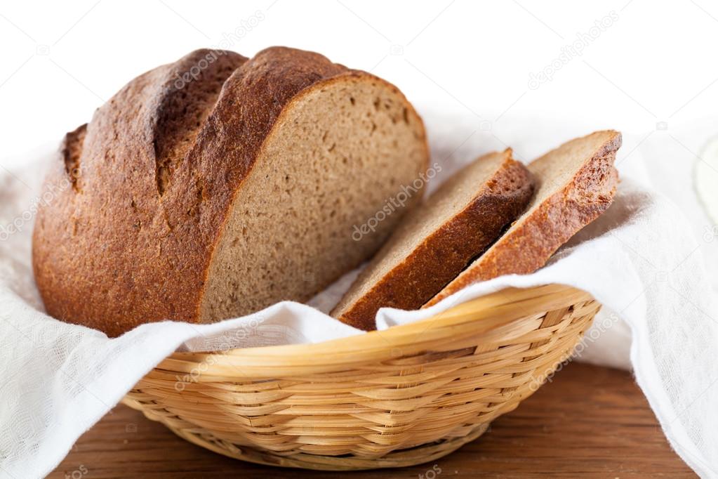 rye bread round black 